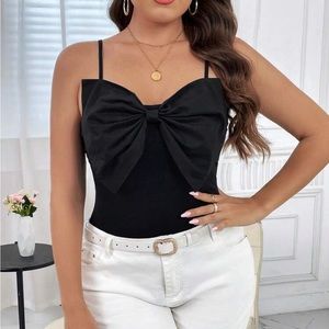 Black Bow Tie Top